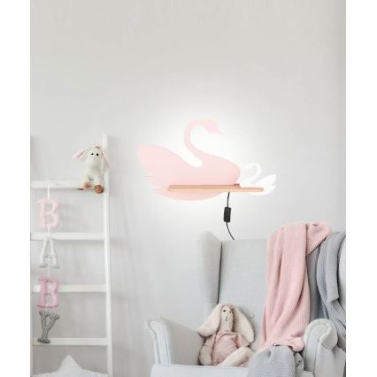 LED-Kinder-Wandleuchte mit Regal SWAN LED/5W/230V