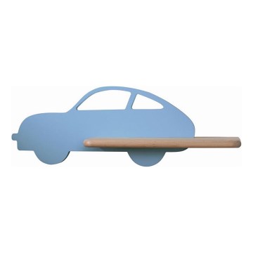 LED Kinder Wandlicht mit Regal CAR LED/5W/230V blau/Holz, 