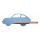 LED Kinder Wandlicht mit Regal CAR LED/5W/230V blau/Holz, 