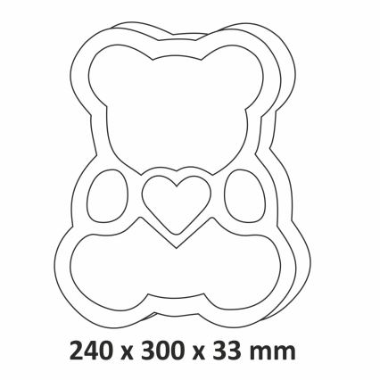 LED Kinderlampe LED/2xAA blau Bär