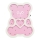 LED Kinderlampe LED/2xAA rosa Bär