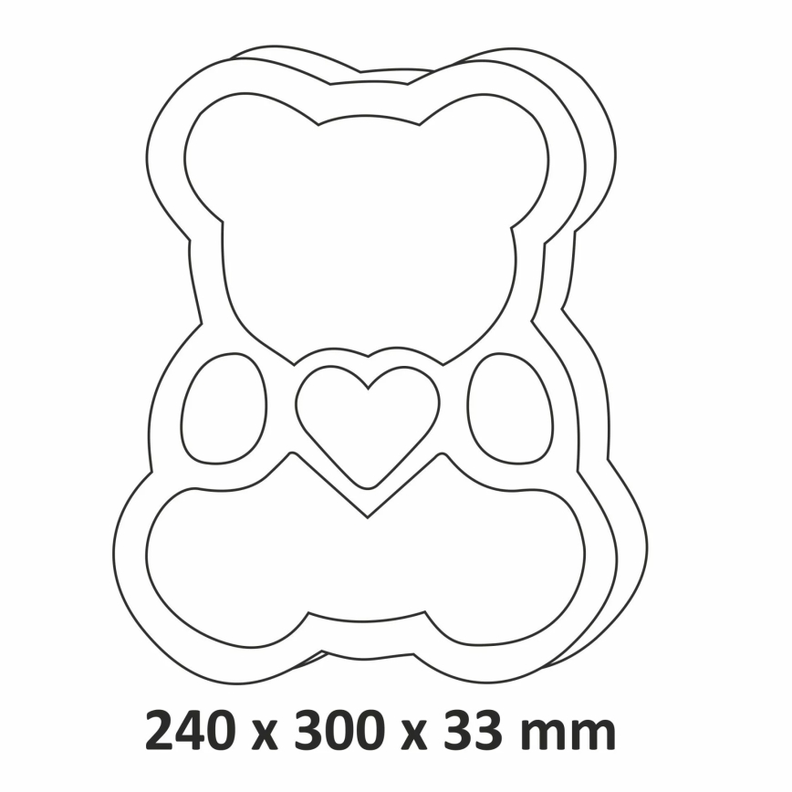 LED Kinderlampe LED/2xAA rosa Bär