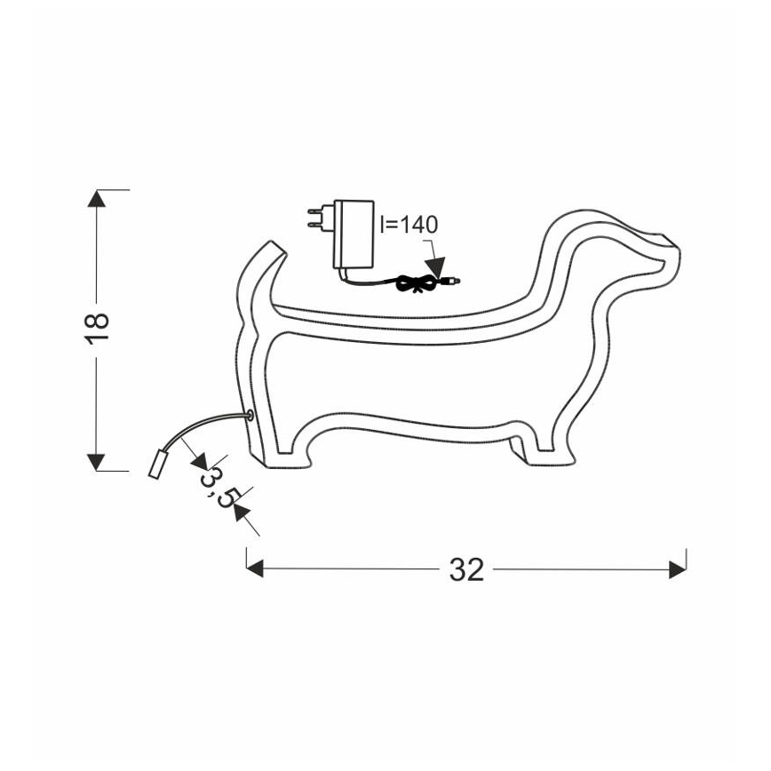 LED Kinderschreibtischlampe DOG LED/12W/230V blau