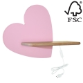 LED-Kinderwandleuchte mit Ablage HEART LED/5W/230V rosa/Holz