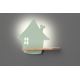 LED-Kinderwandleuchte mit Ablage HOUSE LED/4W/230V grün/Holz