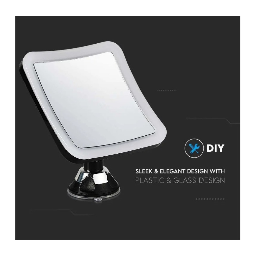 LED-Kosmetikspiegel LED/3,2W/4,5V 3xAA IP44