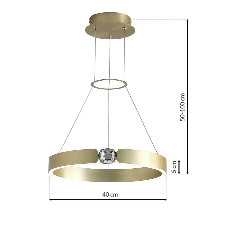 LED-Kristall-Kronleuchter an Schnur SIRIUS LED/26W/230V