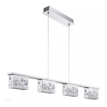 LED-Kristall-Leuchter an Schnur TRESANA 4xLED/5,8W/230V