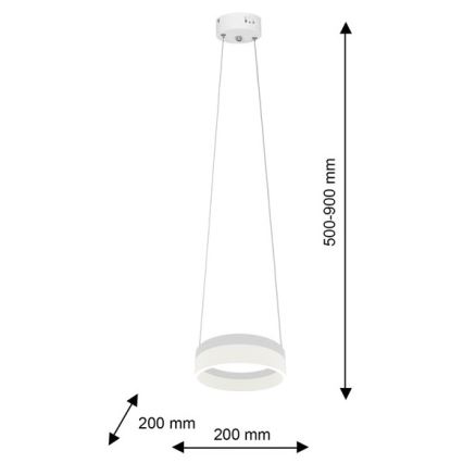 LED Kronleuchter am Draht RING LED/12W/230V