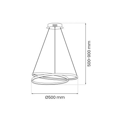 LED-Kronleuchter an Aufhängung LUCERO LED/48W/230V glänzendes Chrom