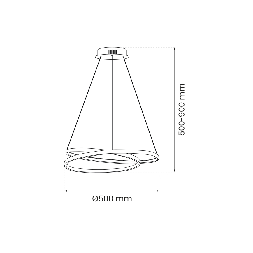 LED-Kronleuchter an Aufhängung LUCERO LED/48W/230V glänzendes Chrom