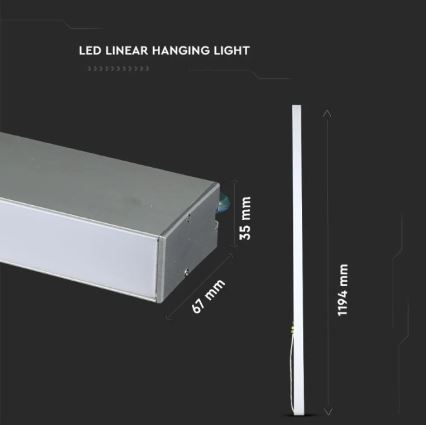 LED-Kronleuchter an einer Schnur SAMSUNG CHIP LED/40W/230V 4000K silber