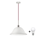 LED Kronleuchter an Kabel 1xE27/60W/230V Weiß