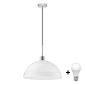 LED Kronleuchter an Kabel 1xE27/60W/230V Weiß