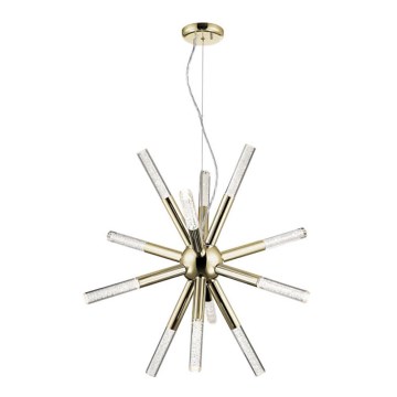 LED Kronleuchter an Kabel EIRENE 12xLED/5W/230V goldfarben