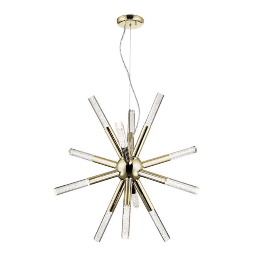 LED Kronleuchter an Kabel EIRENE 12xLED/5W/230V goldfarben