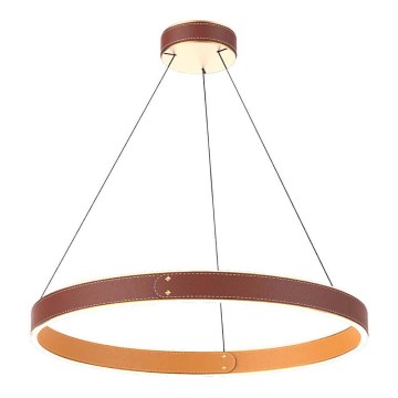 LED Kronleuchter an Kabel LEATHER LED/47,8W/230V braun/orange