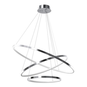 LED Kronleuchter an Kabel ROTONDA LED/93W/230V glänzender Chrom