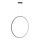 LED Kronleuchter an Kabel SATURNO LED/46W/230V Ø 80 cm IP44 Anthrazit