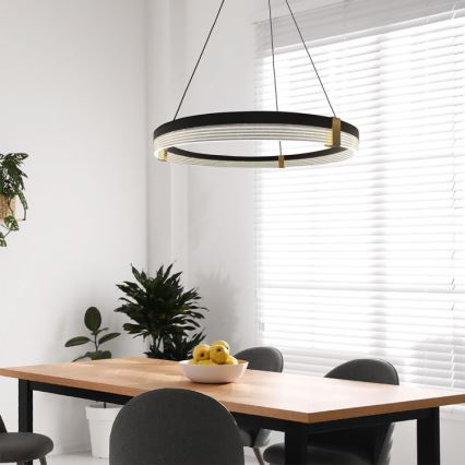 LED-Kronleuchter an Kabel TRIANGLE LED/40W/230V 3000/4000/6000K Ø 60 cm, schwarz