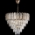 LED-Kronleuchter an Kette 9xE27/60W/230V + 6xLED/6W d 50 cm golden