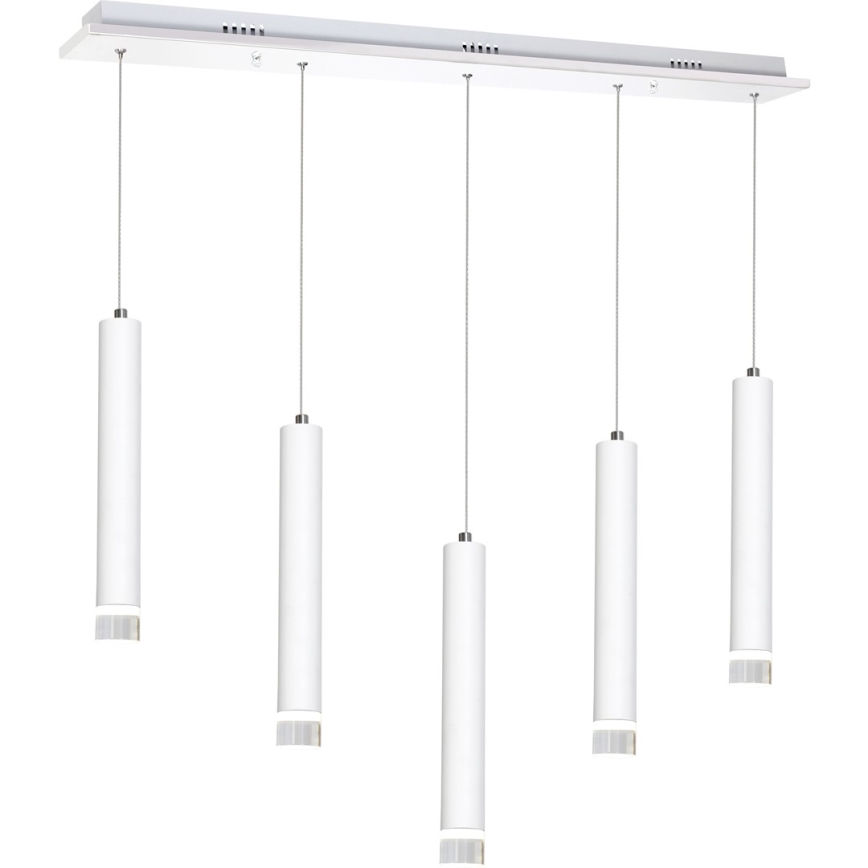 LED-Kronleuchter an Schnur ALBA 5xLED/25W/230V weiß
