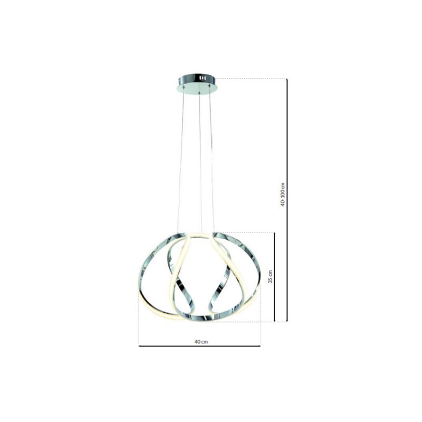 LED-Kronleuchter an Schnur GLOBE 1xLED/50W/230V