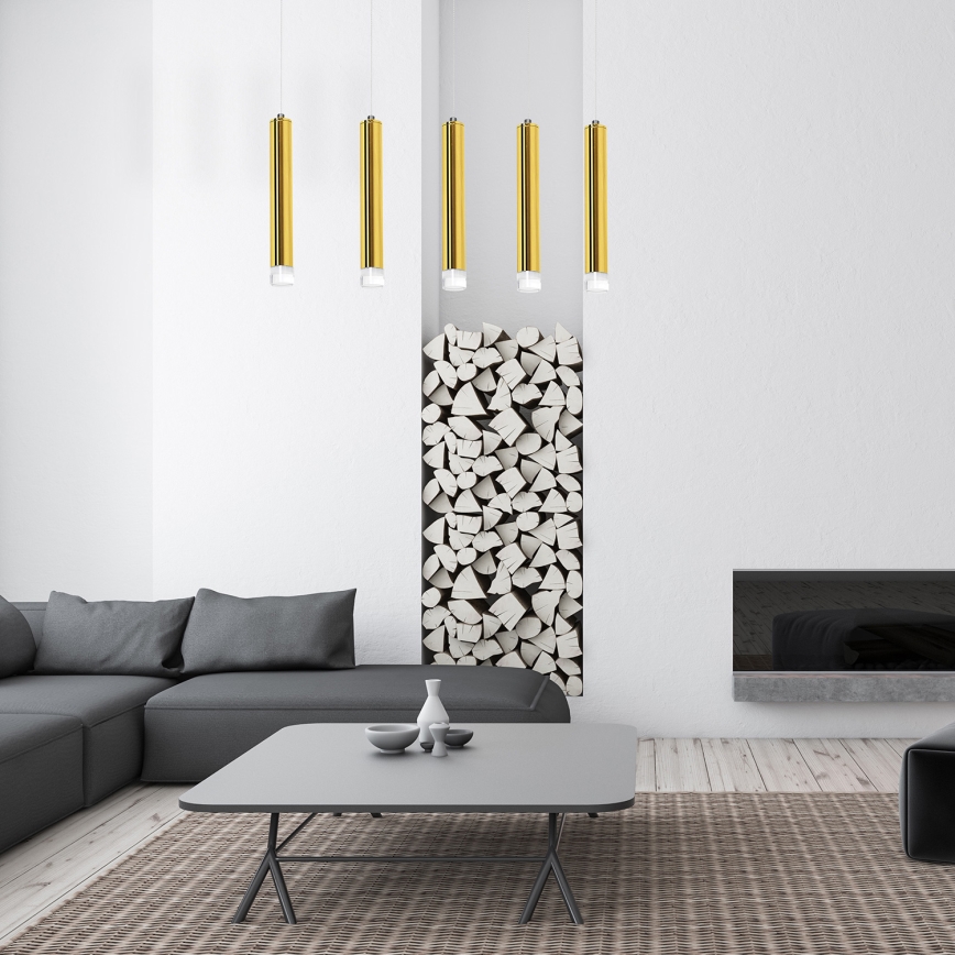 LED-Kronleuchter an Schnur GOLDIE 5xLED/25W/230V golden