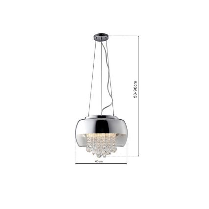LED-Kronleuchter an Schnur LUNA 1xE14/40W/230V