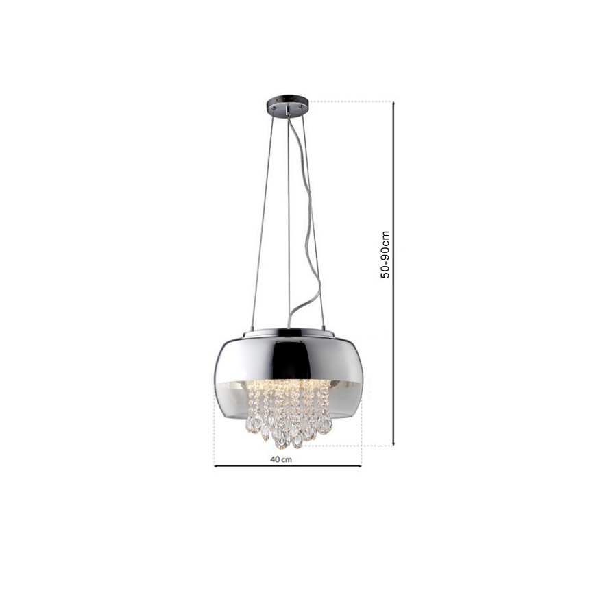 LED-Kronleuchter an Schnur LUNA 1xE14/40W/230V