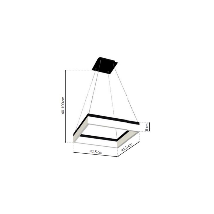 LED-Kronleuchter an Schnur NERO 1xLED/32W/230V
