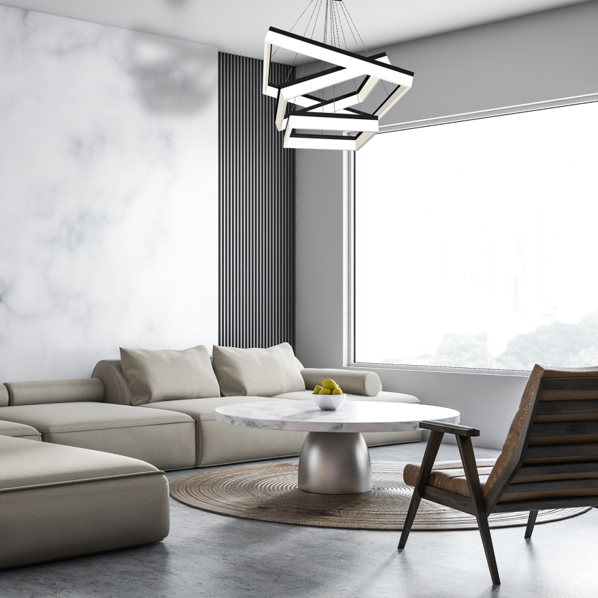 LED-Kronleuchter an Schnur NERO 3xLED/140W/230V