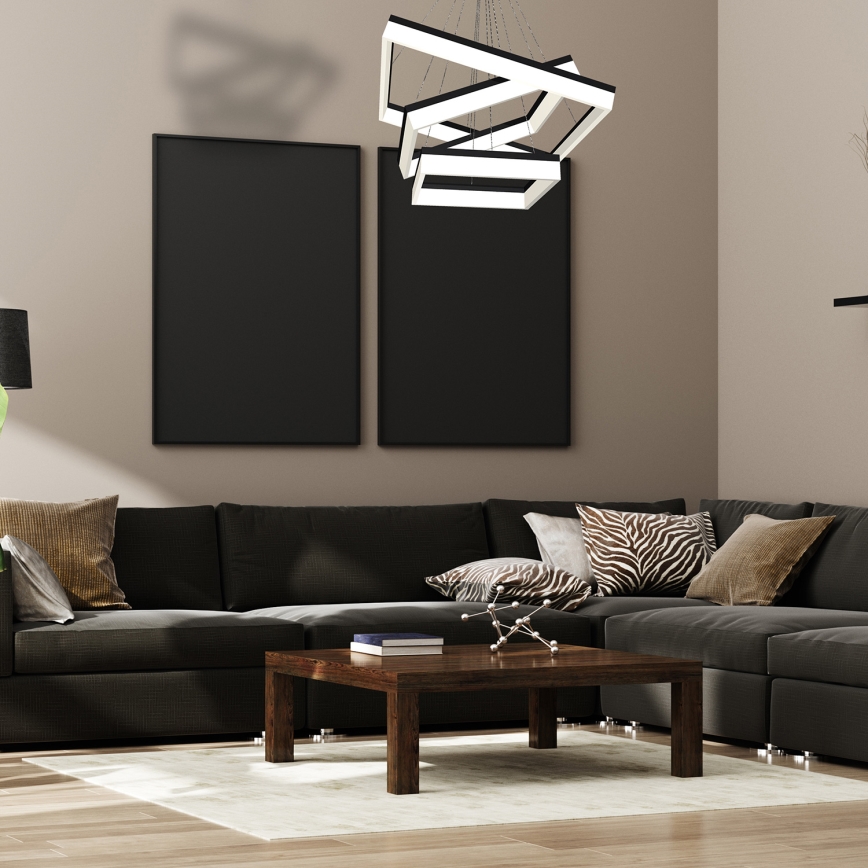 LED-Kronleuchter an Schnur NERO 3xLED/140W/230V