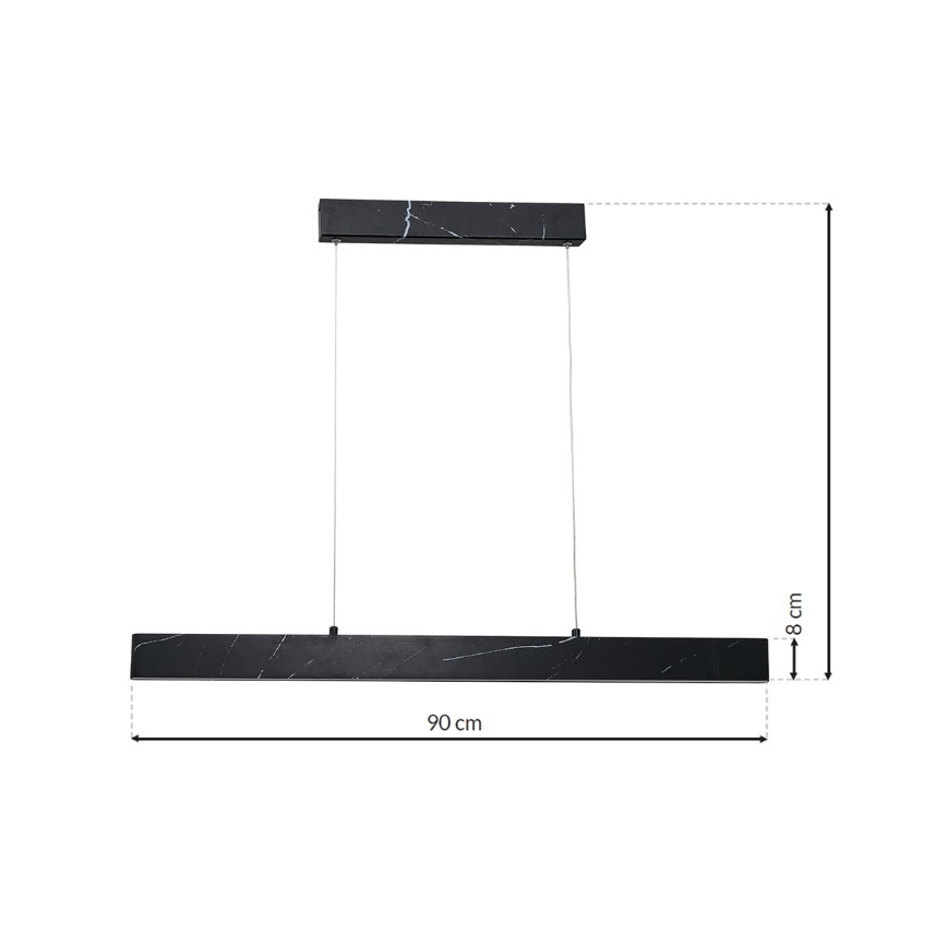 LED-Kronleuchter an Schnur PIERCE LED/18W/230V schwarz
