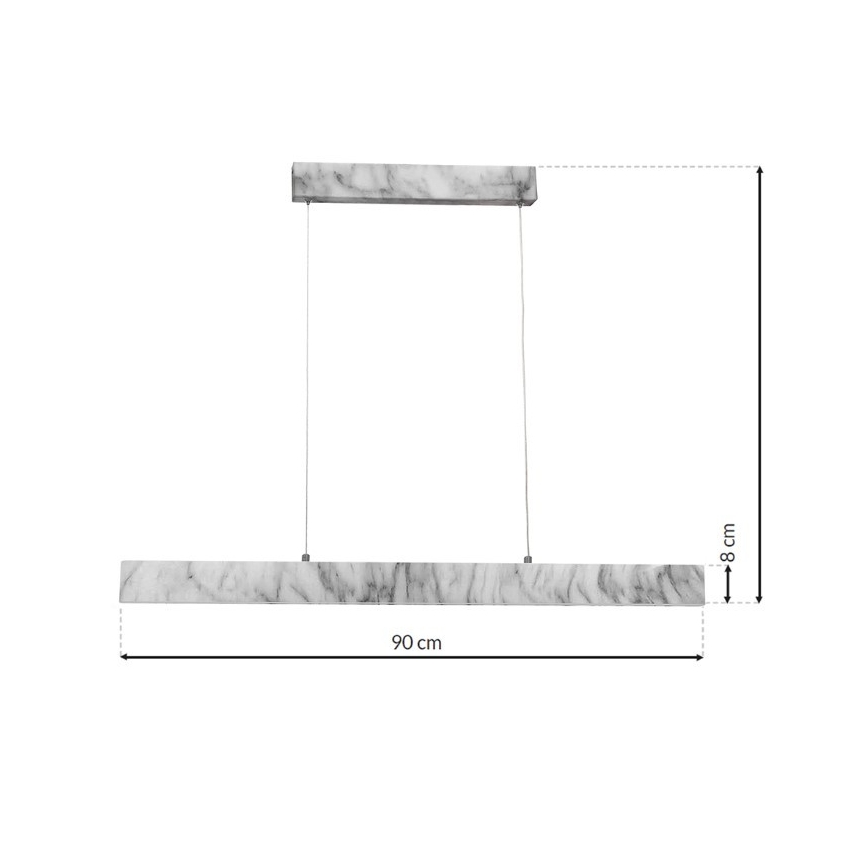LED-Kronleuchter an Schnur PIERCE LED/18W/230V weiß/grau