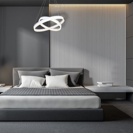 LED Dimmbare Hängeleuchte RING mit Fernbedienung LED/60W/230V