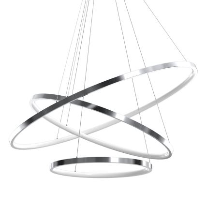 LED-Kronleuchter HOOP LED/93W/230V d 80 cm 4000K glänzendes Chrom