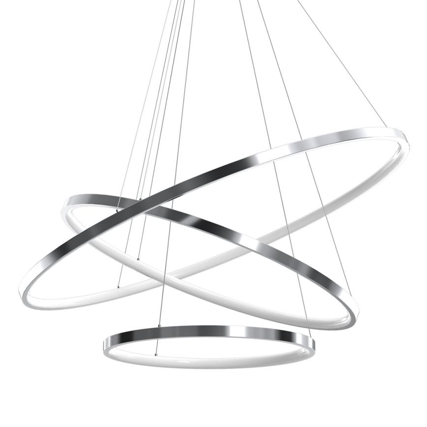 LED-Kronleuchter HOOP LED/93W/230V d 80 cm 4000K glänzendes Chrom