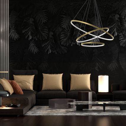 LED-Kronleuchter HOOP LED/93W/230V d 80 cm 4000K golden