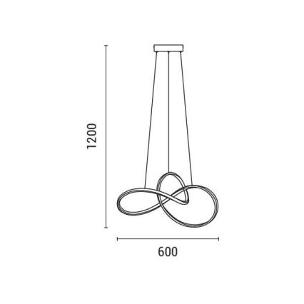 LED-Kronleuchter LED/30W/230V 3000K