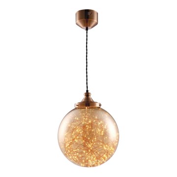 LED-Kronleuchter Schnur STARS LED/15W/230V Kupfer