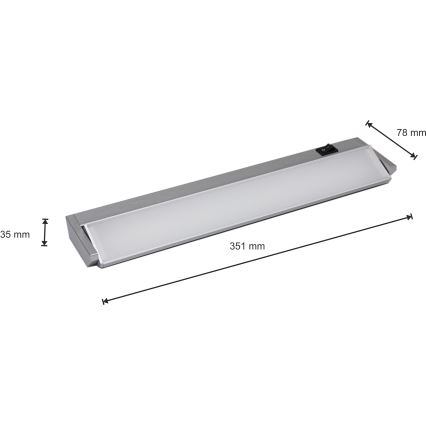 LED-Küchenunterbauleuchte LED/5W/230V silber