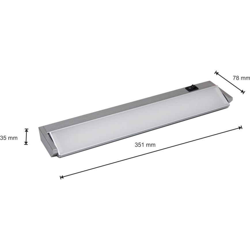 LED-Küchenunterbauleuchte LED/5W/230V silber