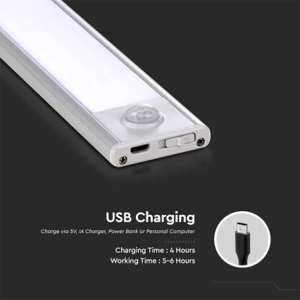 LED-Küchenunterbauleuchte mit Sensor LED/1,5W/5V 1500 mAh 3000K
