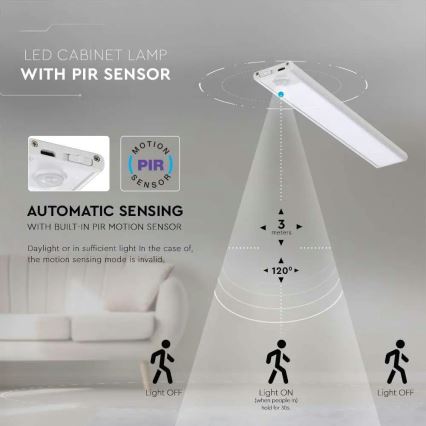 LED-Küchenunterbauleuchte mit Sensor LED/1,5W/5V 3000K 1500 mAh