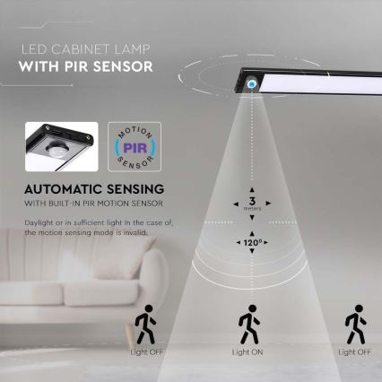 LED-Küchenunterbauleuchte mit Sensor LED/2,5W/5V 4000K 3000 mAh