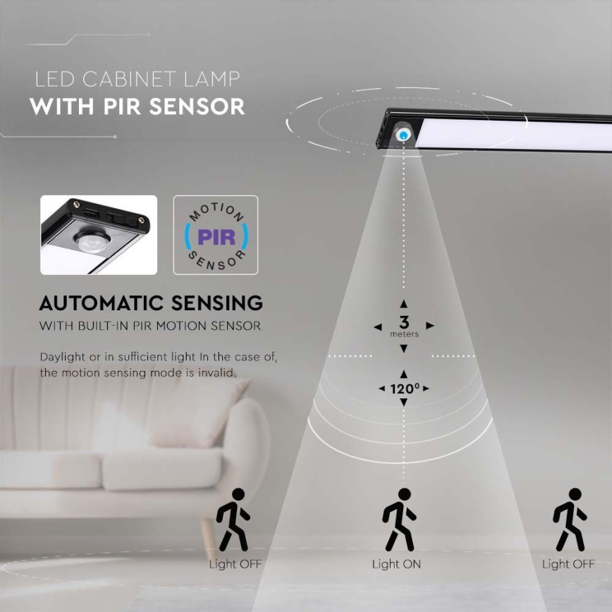 LED-Küchenunterbauleuchte mit Sensor LED/2,5W/5V 4000K 3000 mAh