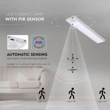 LED-Küchenunterbauleuchte mit Sensor LED/2W/5V 4000K 2200 mAh