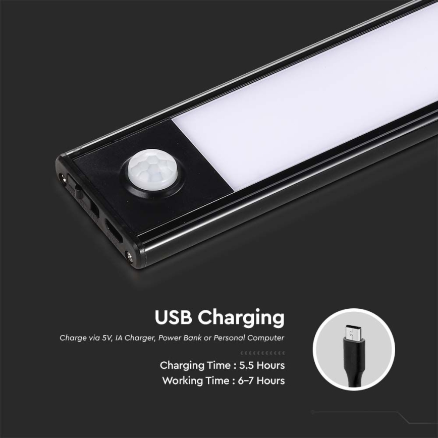 LED-Küchenunterbauleuchte mit Sensor LED/2W/5V 4000K 2200 mAh