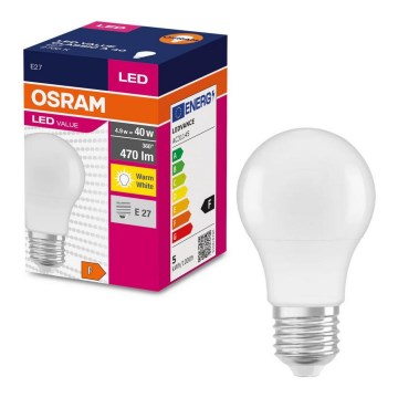 LED-Lampe A40 E27/4,9W/230V 2700K - Osram